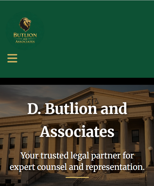 D Butlion & Associates – Professional Services website built by SiteHub